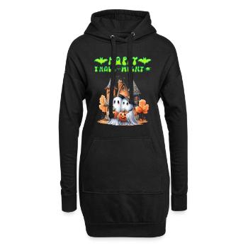HAPPY HALLOWEEN FRÖHLICHES SPUKEN Lustiges - Hoodie-Kleid - Schwarz - Vorne