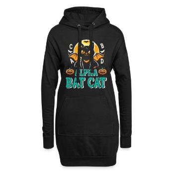 Halloween Enfants ALPHA BAT CHAT Drôle Halloween - Sweat-shirt à capuche long Femme - noir - Devant