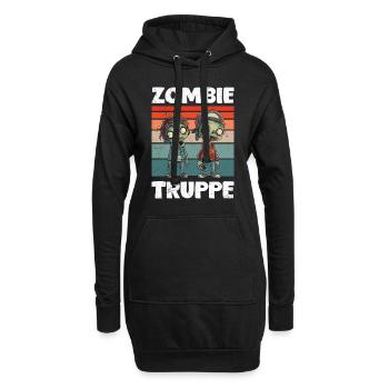 Halloween Kostüm Kinder ZOMBIE TRUPPE Lustiges - Hoodie-Kleid - Schwarz - Vorne