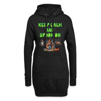 Costume d’Halloween Enfants KEEP CALM AND SPOOK ON - Sweat-shirt à capuche long Femme - noir - Devant