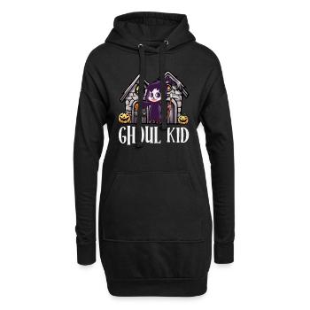 Fête d’Halloween GHOUL KID Drôle de fille - Sweat-shirt à capuche long Femme - noir - Devant