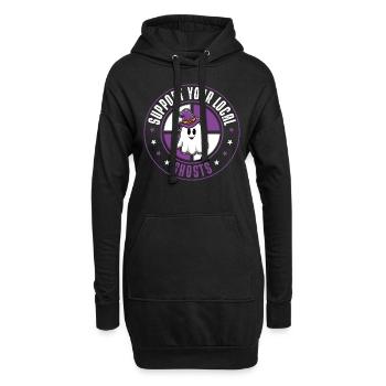 Fantômes - Sweat-shirt à capuche long Femme - noir - Devant