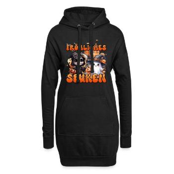 HAPPY HALLOWEEN FRÖHLICHES SPUKEN Lustiges - Hoodie-Kleid - Schwarz - Vorne