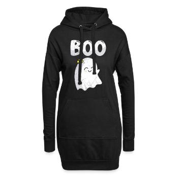 Halloween Kostüm Kinder HUI Lustiges Gespenster - Hoodie-Kleid - Schwarz - Vorne