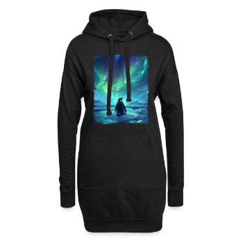 Aurores boréales Animal Aurore boréale Pinchot - Sweat-shirt à capuche long Femme - noir - Devant