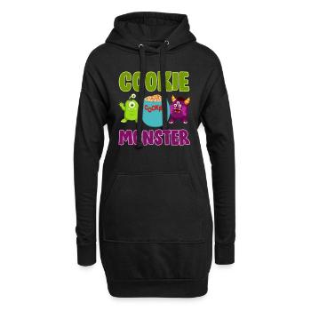 Halloween Kostüm Lustiges Halloween - Hoodie-Kleid - Schwarz - Vorne
