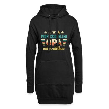 Großvater PROFESSIONELLER OPA UNBEZAHLBAR - Hoodie-Kleid - Schwarz - Vorne
