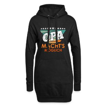 OPA MACHT'S MÖGLICH Lustiges Großvater Opi - Hoodie-Kleid - Schwarz - Vorne