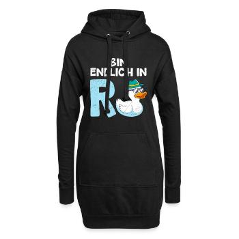 Rentner BIN ENDLICH IN R ENTE Lustiges Renten - Hoodie-Kleid - Schwarz - Vorne