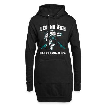 Angeln Hobby LEGENDÄRER HECHT ANGLER OPA Lustiges - Hoodie-Kleid - Schwarz - Vorne
