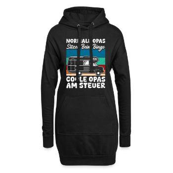 Opi NORMALE OPAS SPIELEN BINGO COOLE AM STEUER - Hoodie-Kleid - Schwarz - Vorne