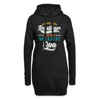 Ruhestand BIN KEIN RENTNER BIN VOLLZEIT OPA Lustig - Hoodie-Kleid - Schwarz - Vorne