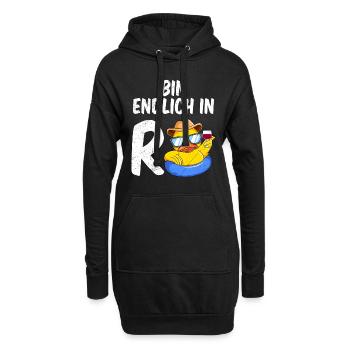 Rentner BIN ENDLICH IN R ENTE Lustiges Renten - Hoodie-Kleid - Schwarz - Vorne