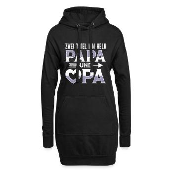 Großvater ZWEI TITEL EIN HELD PAPA UND OPA Lustig - Hoodie-Kleid - Schwarz - Vorne