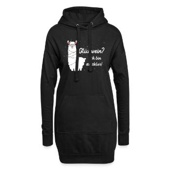Glühwein ICH BIN STARTKLAR! Glühweinstand - Hoodie-Kleid - Schwarz - Vorne