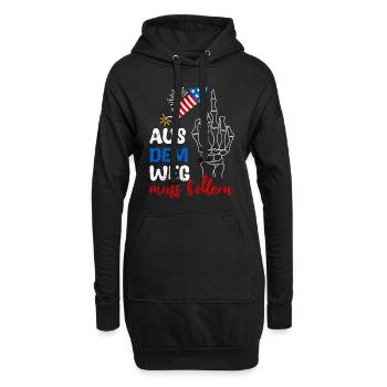 Feuerwerk AUS DEM WEG MUSS BÖLLERN Lustiges - Hoodie-Kleid - Schwarz - Vorne