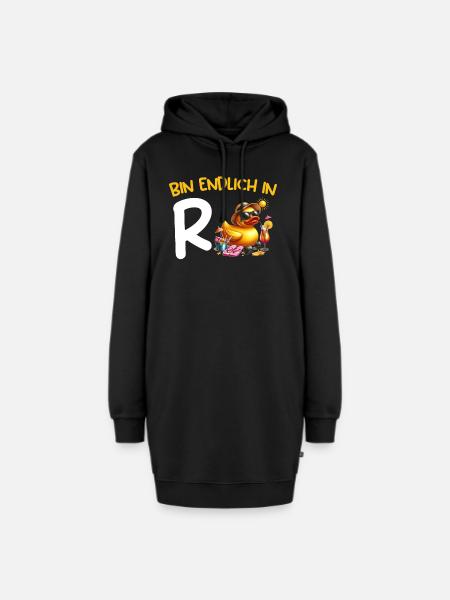 Ruhestand BIN ENDLICH IN R ENTE Lustiges Rentner - Hoodie-Kleid - Schwarz