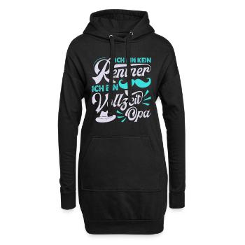Großvater BIN KEIN RENTNER BIN VOLLZEIT OPA Lustig - Hoodie-Kleid - Schwarz - Vorne