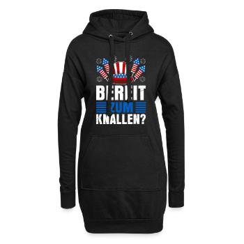 Feuerwerk BEREIT ZUM KNALLEN? Lustiges Böllern - Hoodie-Kleid - Schwarz - Vorne