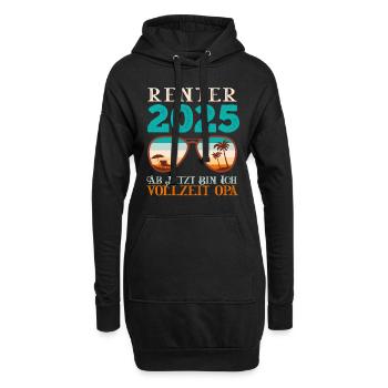 RENTNER 2025 AB JETZT BIN ICH VOLLZEIT OPA Lustig - Hoodie-Kleid - Schwarz - Vorne
