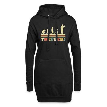 Dartspieler TREFFER Lustiges Darts Versager Darts - Hoodie-Kleid - Schwarz - Vorne