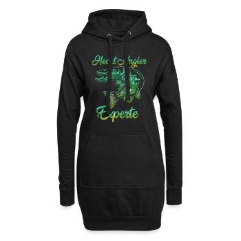 HECHT ANGLER EXPERTE Angeln Geburtstags Angler - Hoodie-Kleid - Schwarz - Vorne