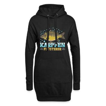 Angeln Hobby KARPFEN FLÜSTERER Lustiges Angler - Hoodie-Kleid - Schwarz - Vorne