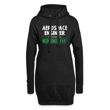 Luft- und Raumfahrtingenieur In Fortschritt - Hoodie-Kleid - Schwarz - Vorne