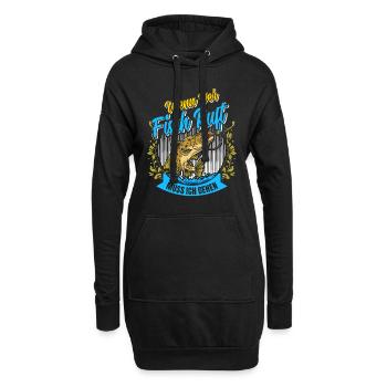 Angler WENN DER FISCH RUFT MUSS ICH GEHEN Lustig - Hoodie-Kleid - Schwarz - Vorne