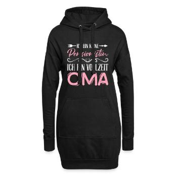 Rente BIN KEINE RENTNERIN BIN VOLLZEIT OMA Lustig - Hoodie-Kleid - Schwarz - Vorne