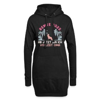 RENTE 2025 JETZT BIN ICH VOLLZEIT OMA Lustiges - Hoodie-Kleid - Schwarz - Vorne