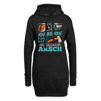 Großvater WENN OPA ES NICHT REPARIEREN KANN - Hoodie-Kleid - Schwarz - Vorne