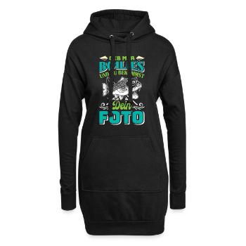 Angler Outfit GIB MIR BOILIES UND DU BEKOMMST FOTO - Hoodie-Kleid - Schwarz - Vorne