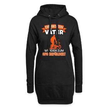 Opi DIE BESTEN VÄTER WERDEN ZUM OPA BEFÖRDERT - Hoodie-Kleid - Schwarz - Vorne