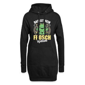 Karneval Party Frösche DAS IST MEIN FROSCHKOSTÜM - Hoodie-Kleid - Schwarz - Vorne