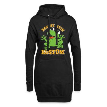 Karneval Party Frösche DAS IST MEIN FROSCHKOSTÜM - Hoodie-Kleid - Schwarz - Vorne