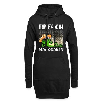 Frosch Kostüm EINFACH MAL QUAKEN Lustiges Fasching - Hoodie-Kleid - Schwarz - Vorne
