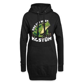 Karneval Party Frösche DAS IST MEIN FROSCHKOSTÜM - Hoodie-Kleid - Schwarz - Vorne
