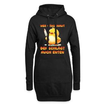 Faschingskostüm WER GÄNSEHAUT DER SCHLÄGT AUCH - Hoodie-Kleid - Schwarz - Vorne