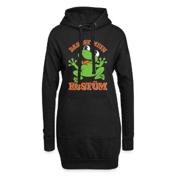 Karneval Party Frösche DAS IST MEIN FROSCHKOSTÜM - Hoodie-Kleid - Schwarz - Vorne