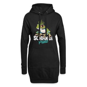 Karneval Kostüm Party SCHBIN DA PRINZ Lustiges - Hoodie-Kleid - Schwarz - Vorne