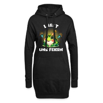 Froschkostüm LASST UNS FEIERN Lustiges Karneval - Hoodie-Kleid - Schwarz - Vorne