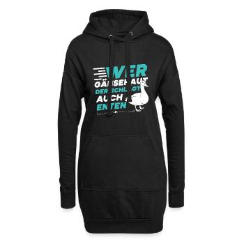 Faschingskostüm WER GÄNSEHAUT DER SCHLÄGT ENTEN - Hoodie-Kleid - Schwarz - Vorne