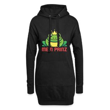 Karneval Party Männer MEIN PRINZ Lustiges Frosch - Hoodie-Kleid - Schwarz - Vorne