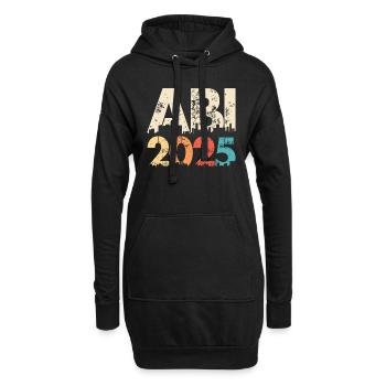 ABI 2025 Abitur Abschluss Lustiges Abiturienten - Hoodie-Kleid - Schwarz - Vorne