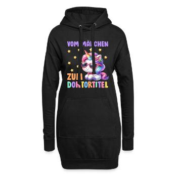 Dissertation VOM MÄRCHEN ZUM DOKTORTITEL Lustig - Hoodie-Kleid - Schwarz - Vorne