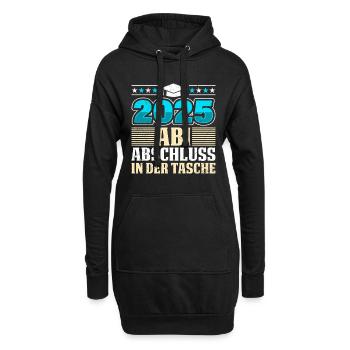 2025 ABI ABSCHLUSS IN DER TASCHE Lustiges Abi - Hoodie-Kleid - Schwarz - Vorne