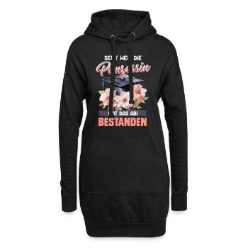 Abiturienten SEHT HER PRINZESSIN HAT ABI BESTANDEN - Hoodie-Kleid - Schwarz - Vorne