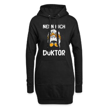 Doktorarbeit NENN MICH DOKTOR Ph.D Lustiges - Hoodie-Kleid - Schwarz - Vorne