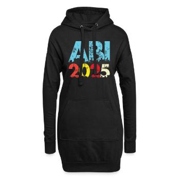 ABI 2025 Abitur Abschluss Lustiges Abiturienten - Hoodie-Kleid - Schwarz - Vorne